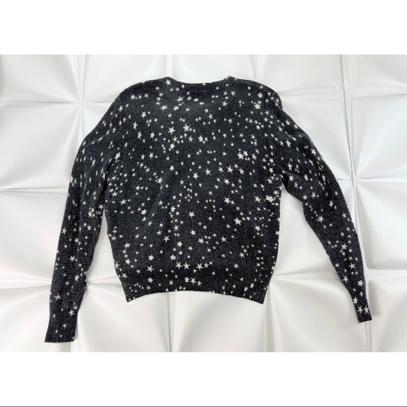27 Miles Malibu Womens Sz S 100% CASHMERE Black Metallic Star Dipper Sweater - Picture 8 of 11